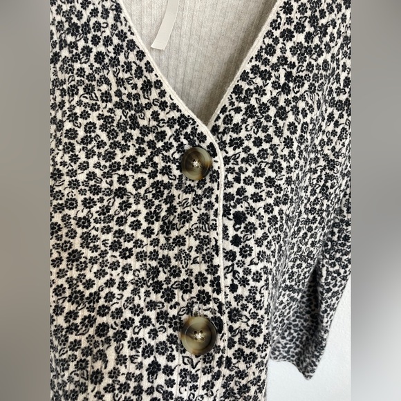 NWT Madewell Ditsy Cameron Ribbed Cardigan Sweater in Coziest Yarn, XXS - Picture 8 of 11